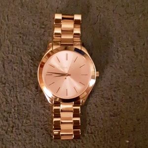 MK rose gold watch, like new